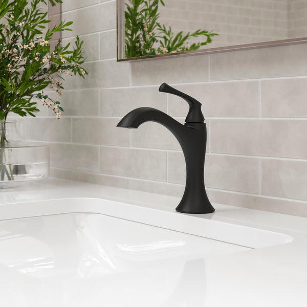 Rhen Bathroom Faucet 1-Handle Matte Black