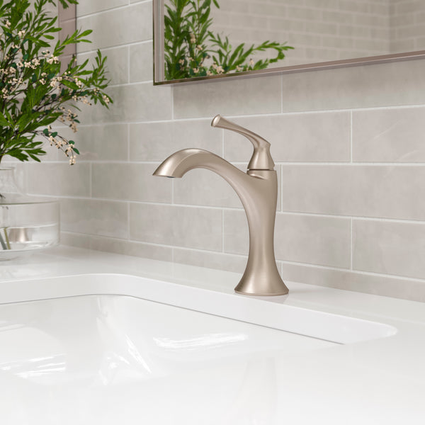 Rhen Bathroom Faucet 1-Handle Brushed Nickel
