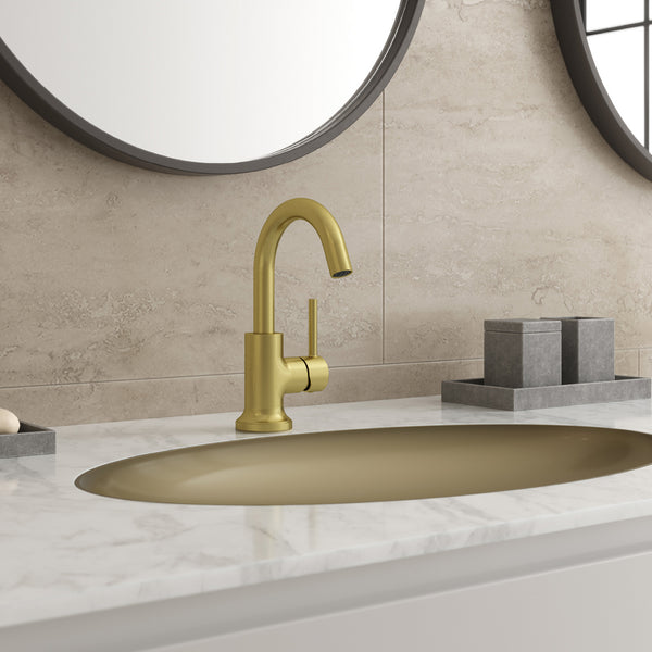 Tenet Bathroom Faucet 1-Handle Brushed Gold