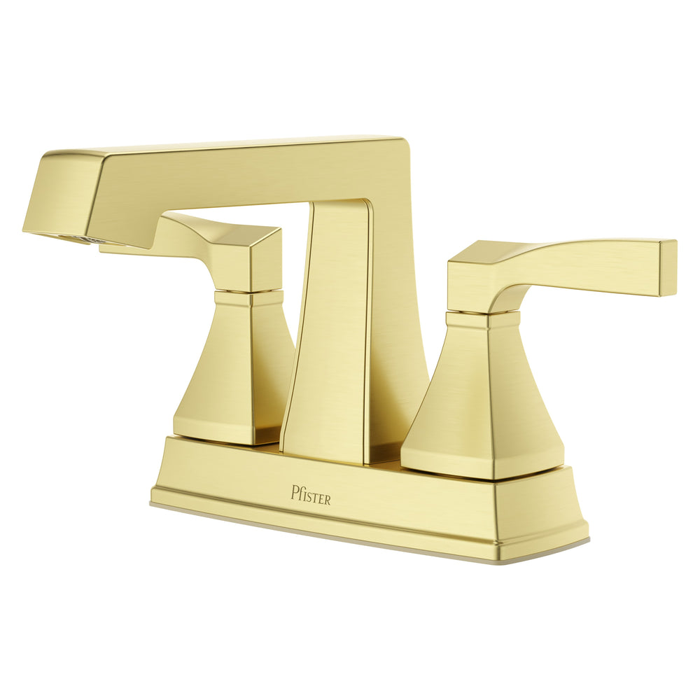 Holliston Bathroom Faucet 4In Centerset 2 Handle Brushed Gold