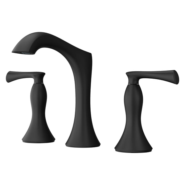 Rhen Bathroom Faucet Widespread Faucet 2-Handle Matte Black