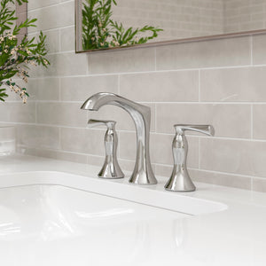 Rhen Bathroom Faucet Widespread Faucet 2-Handle Polished Chrome