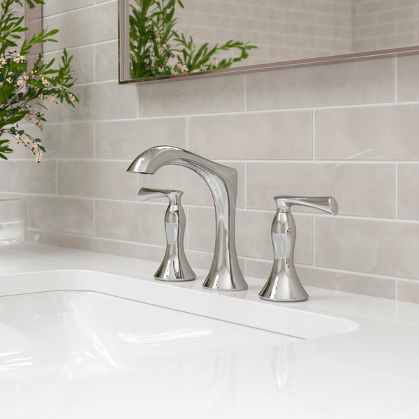 Rhen Bathroom Faucet Widespread Faucet 2-Handle Polished Chrome