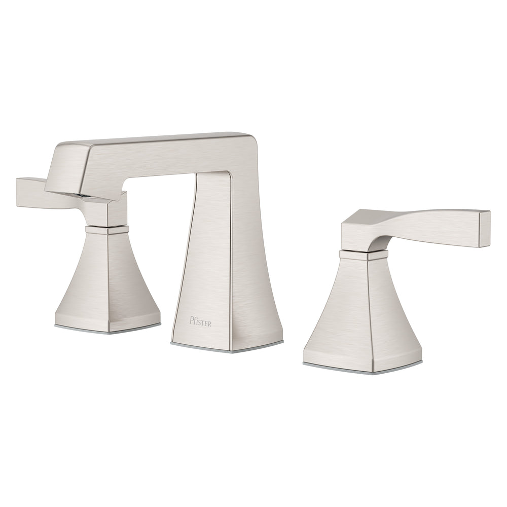 Holliston Bathroom Faucet 8In Widespread 2 Handle Spot Defense Brushed Nickel