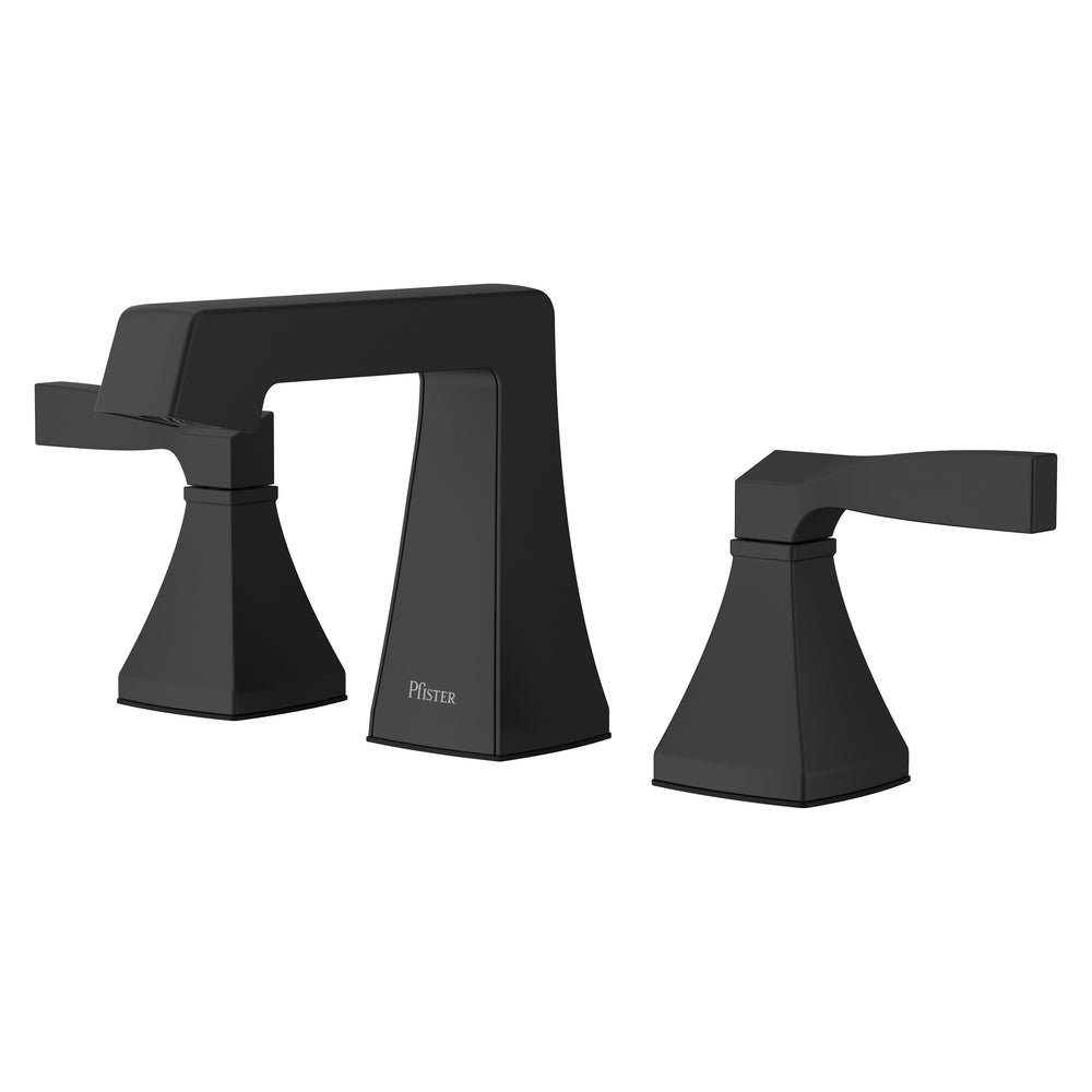 Holliston Bathroom Faucet 8In Widespread 2 Handle Spot Defense Matte Black