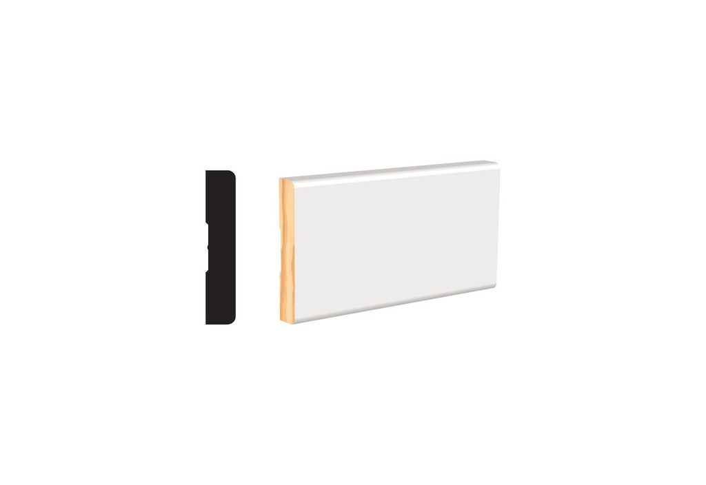 WM412 PFJ 11/16 in. Thick x 3-1/2 in. Tall x 8 ft. Length White Casing ...