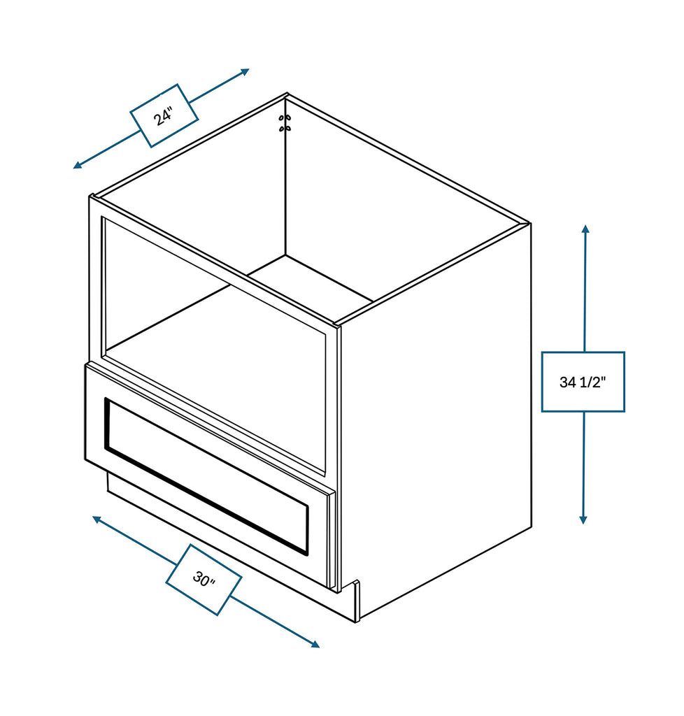 Platinum Grey Shaker 30 in. Microwave Base Cabinet