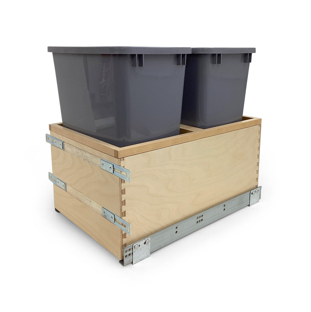 Double Pull Out Waste Bin 18"