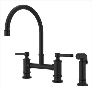 Port Haven 2-Handle Kitchen Faucet Matte Black