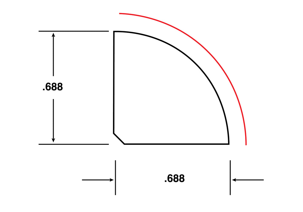 Builder's Pride .688 in. x .688 in. x 96 in. Quarter Round Molding for Shaker Cabinet