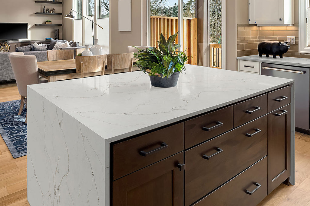 Corsica Pearl Calacatta Serrano Quartz | Cabinets To Go