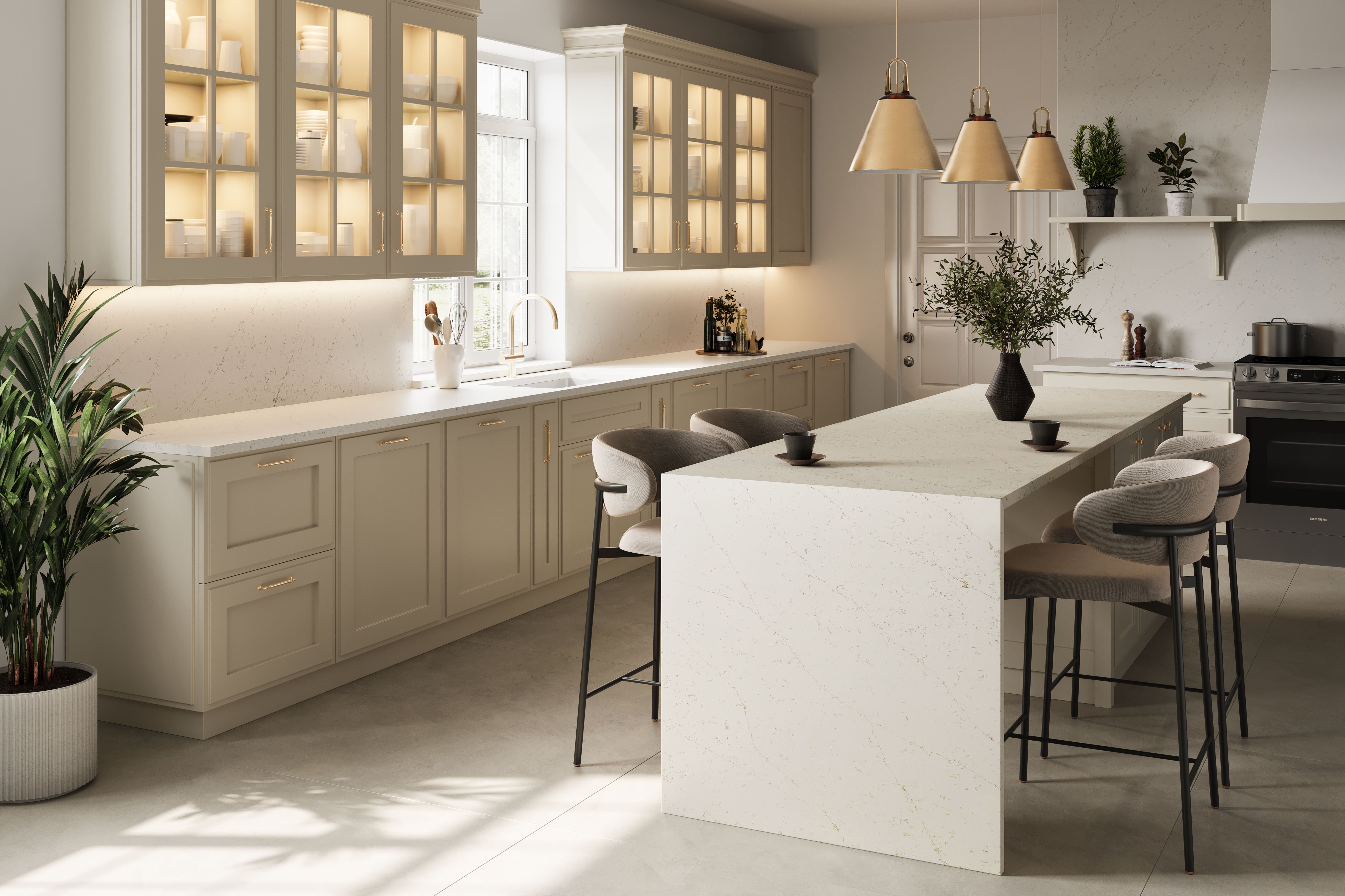 Corsica Gold Avalon Quartz | Cabinets To Go