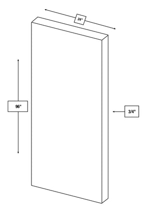 Arctic Mist Slim Shaker Shelving 24 in. x 96 in.