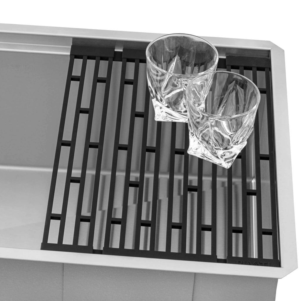 Foldable Drying Rack for Workstation Sinks Black