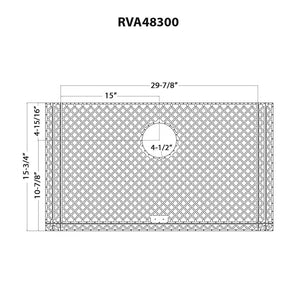 Silicone Bottom Rinse Grid Sink Mat for RVH8300 Sink Gray