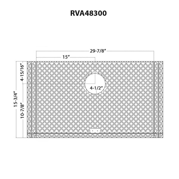 Silicone Bottom Rinse Grid Sink Mat for RVH8300 Sink Gray