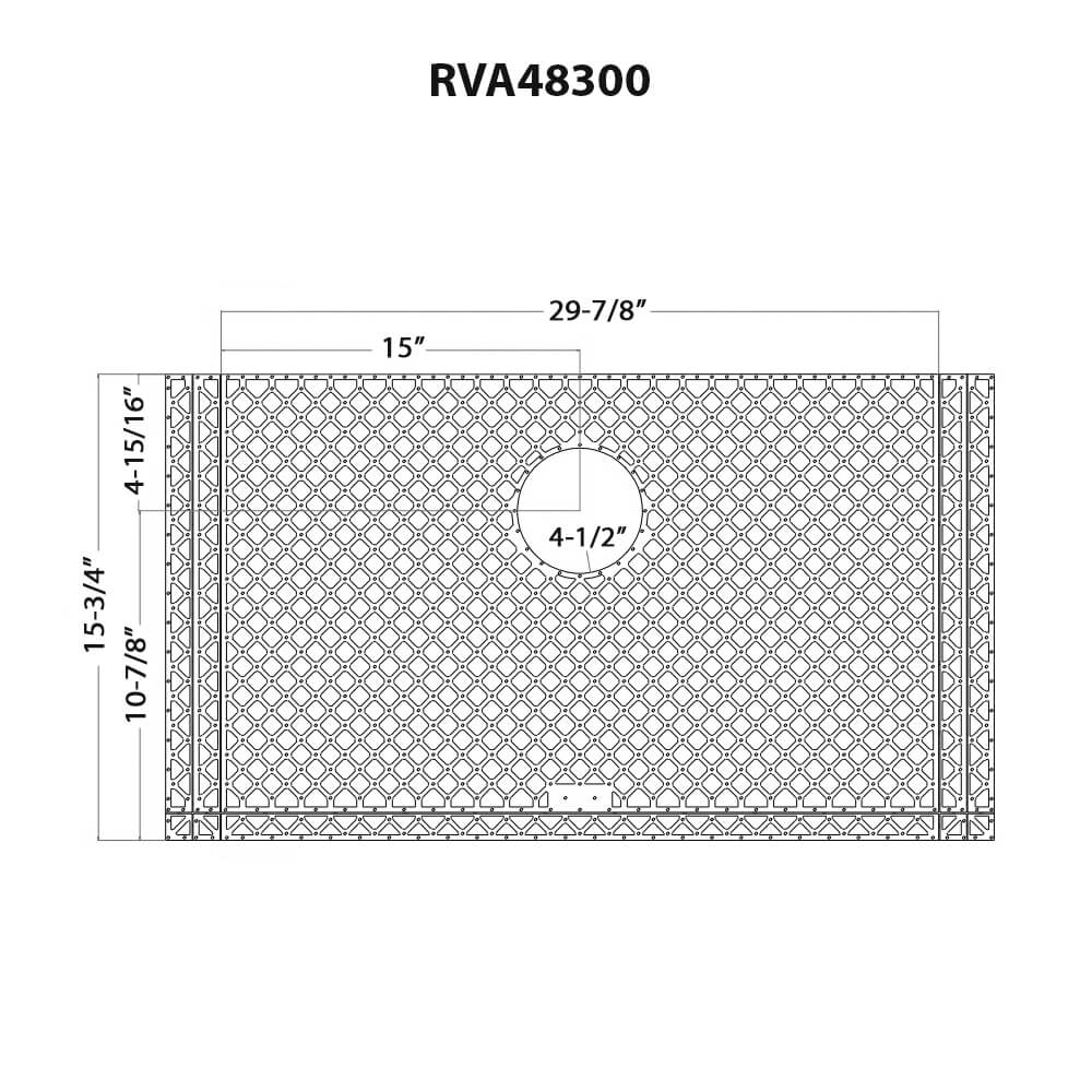 Silicone Bottom Rinse Grid Sink Mat for RVH8300 Sink Gray