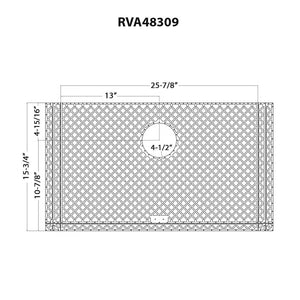 Silicone Bottom Rinse Grid Sink Mat for RVH8309 Sink Gray