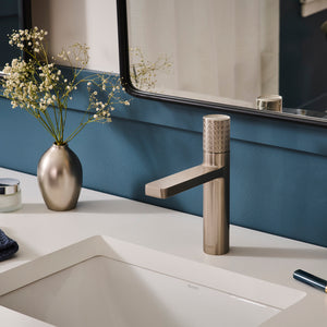 Emilio Single Hole Diamond Pattern Bathroom Faucet in Brushed Nickel - RVF5133BN