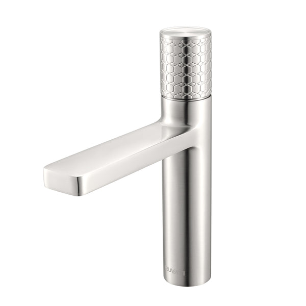 Emilio Single Hole Diamond Pattern Bathroom Faucet in Brushed Nickel - RVF5133BN