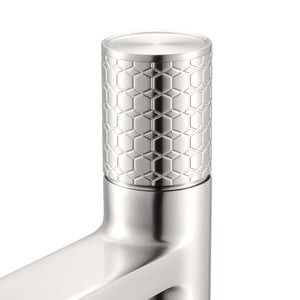 Emilio Single Hole Diamond Pattern Bathroom Faucet in Brushed Nickel - RVF5133BN