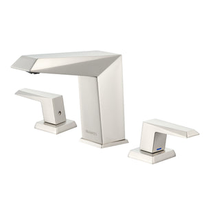 Tropea Two Handle Widespread Bathroom Faucet Modern Sharp in Brushed Nickel - RVF5231BN