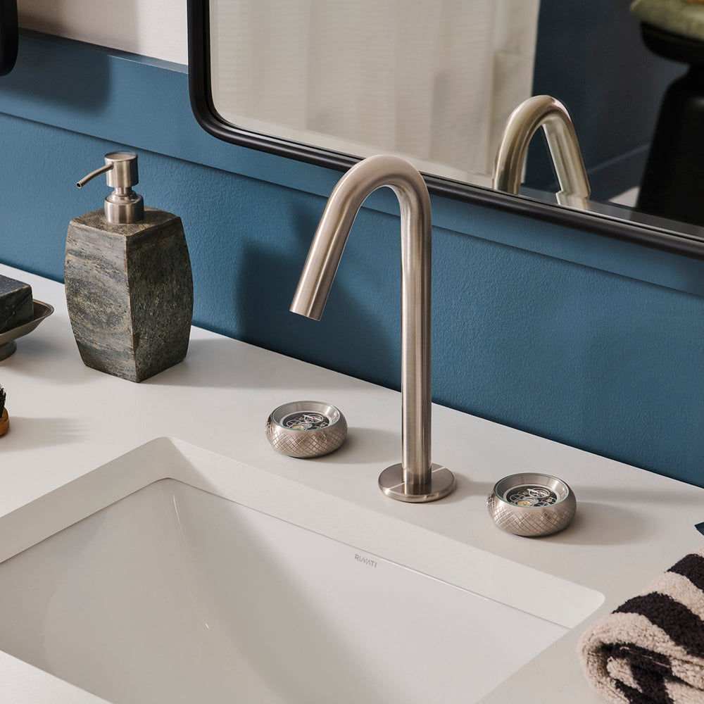 Chrono Two Handle Watch Face Luxury Knob Widespread Bathroom Faucet in Brushed Nickel - RVF5234BN
