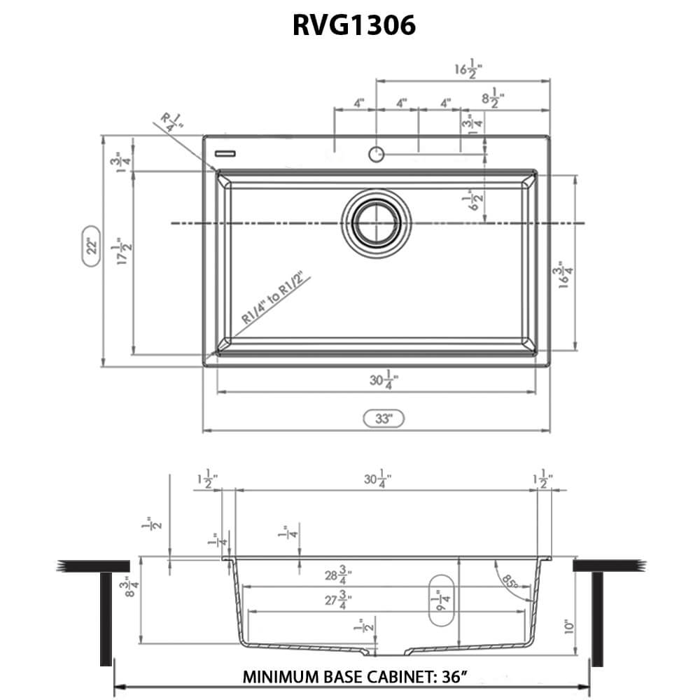 33" Granite Workstation Drop-in Topmount Kitchen Sink Matte White