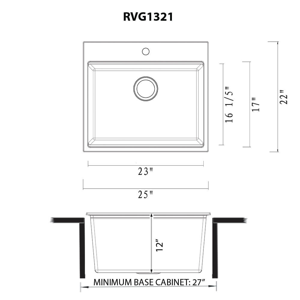 25" Workstation Topmount Laundry Sink Warm White