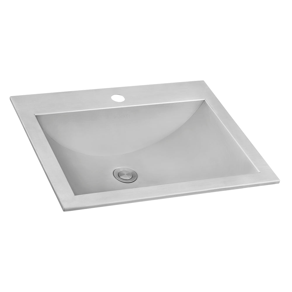21 x 17 '' Drop-in Topmount Bathroom Sink Brushed Stainless Steel