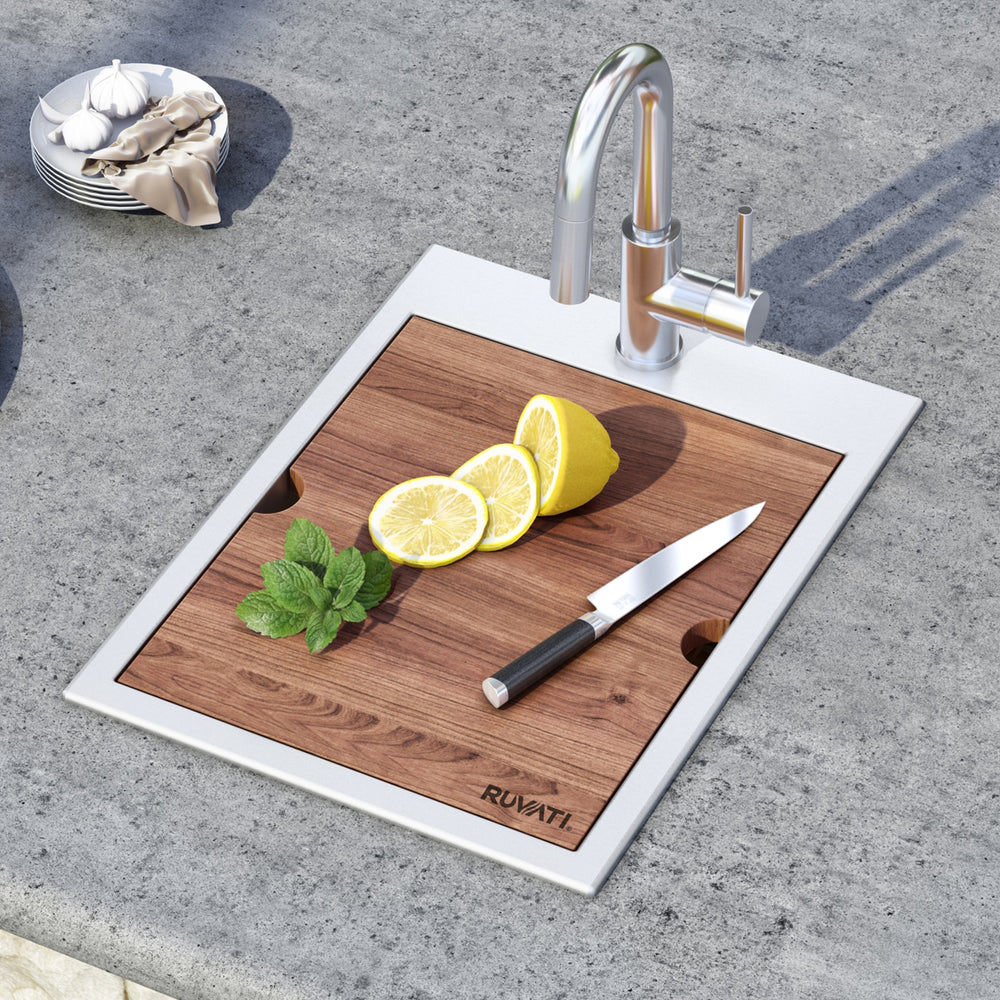 18 x 20 ''  Camper Van Workstation Drop-in Topmount Bar Prep Tiny Home Sink Stainless Steel