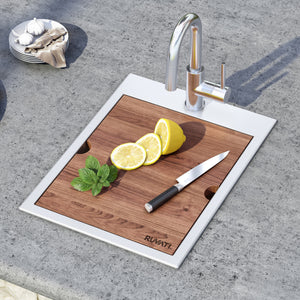 18 x 20 ''  Camper Van Workstation Drop-in Topmount Bar Prep Tiny Home Sink Stainless Steel