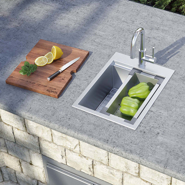 18 x 20 ''  Camper Van Workstation Drop-in Topmount Bar Prep Tiny Home Sink Stainless Steel