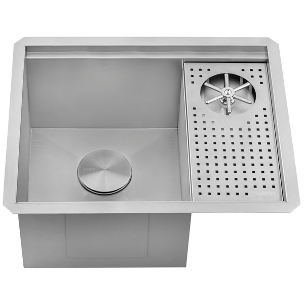 Glass Rinser and Sink Combo 22 '' Workstation for Wet Bar Bottle Washer Undermount