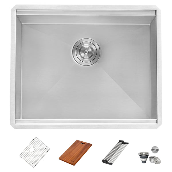 27 x 19 x 12 inch Deep Laundry Utility Workstation Sink Undermount 16 Gauge