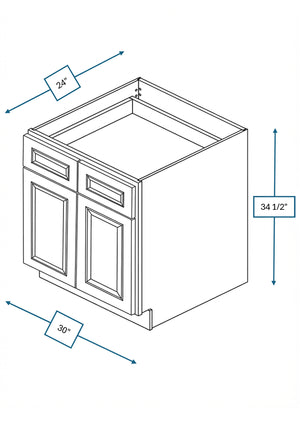 Montpelier Sage Raised Panel 30 in. Sink Base Cabinet
