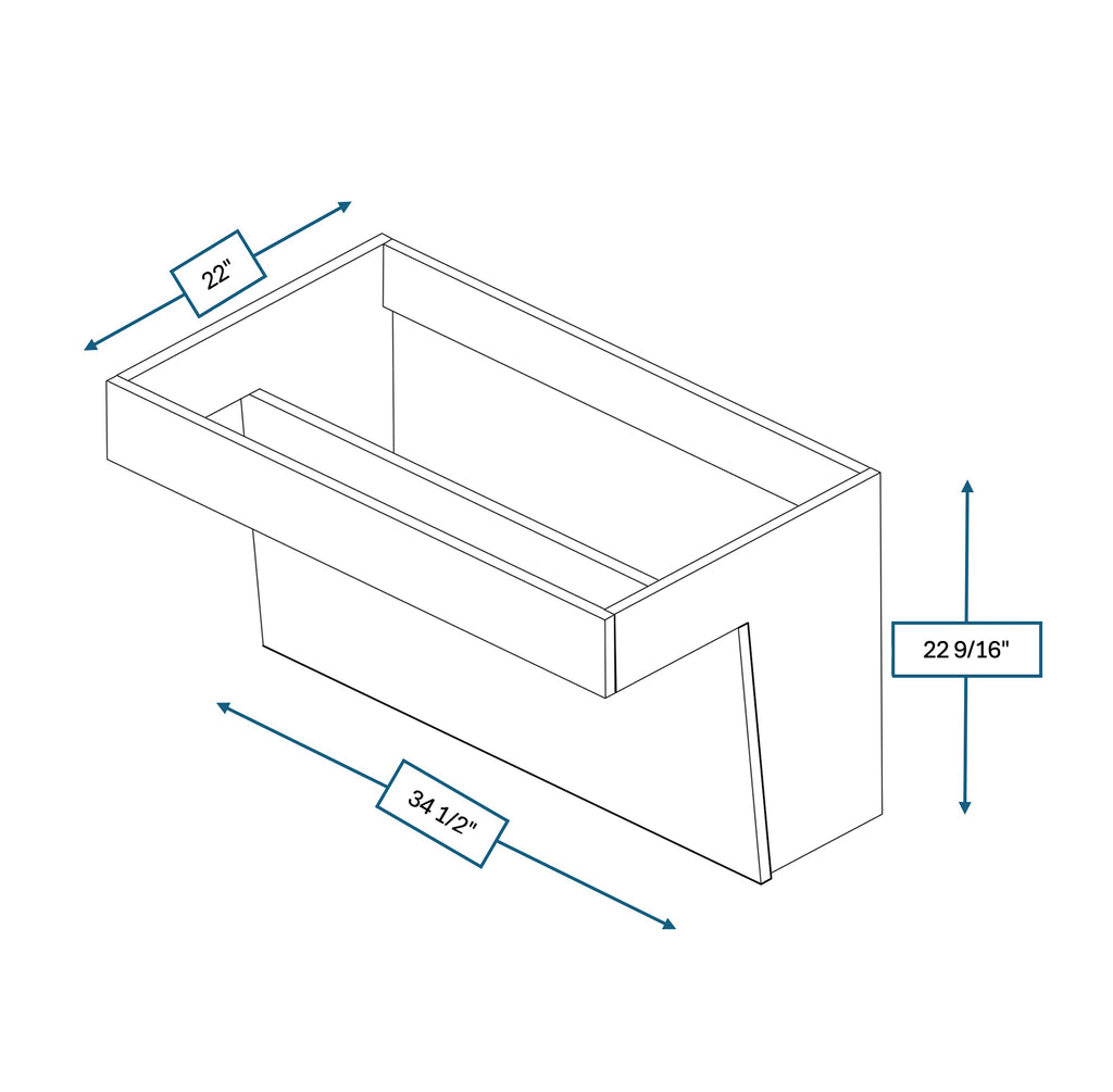 Platinum Grey Shaker 36 in. ADA Sink Base Cabinet (Front Sold Separately)