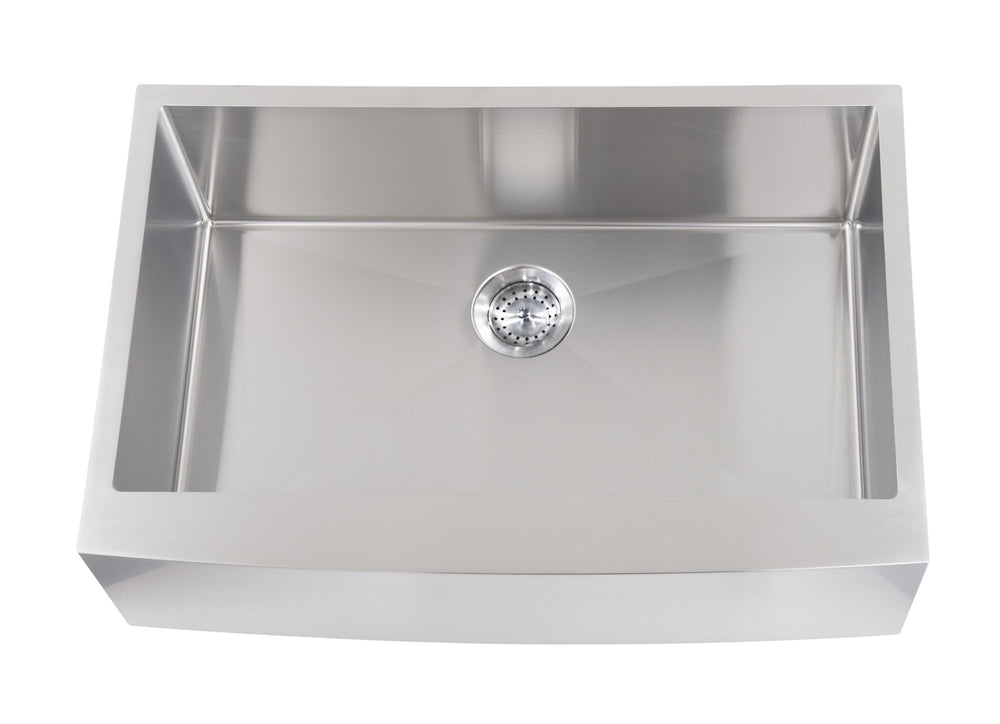Cascata Stainless Steel Sink Apron/Farmhouse 33 inch 16 Gauge