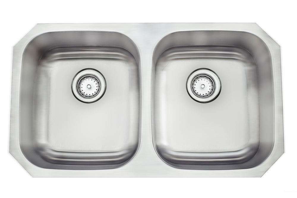 Cascata Stainless Steel Sink Undermount 32 inch 50/20 Double Basin