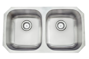Cascata Stainless Steel Sink Undermount 32 inch 50/20 Double Basin