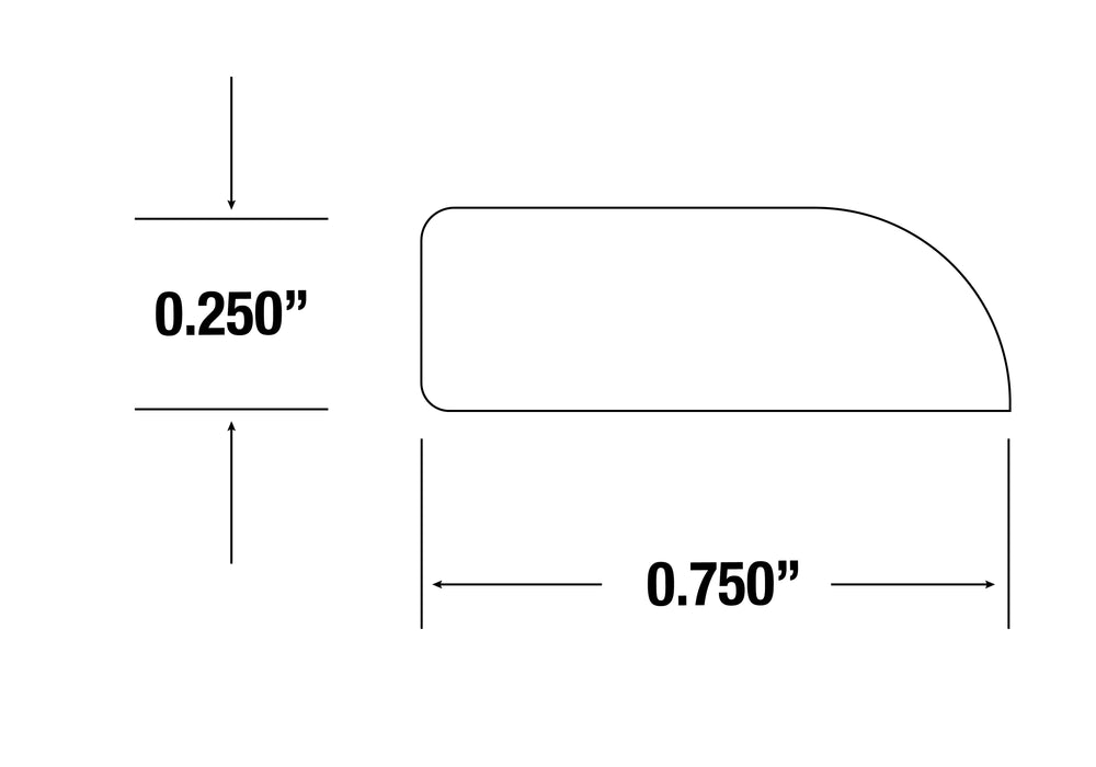Platinum Grey .25 in. x .75 in x 96 in. Scribe Molding for Shaker Cabinet