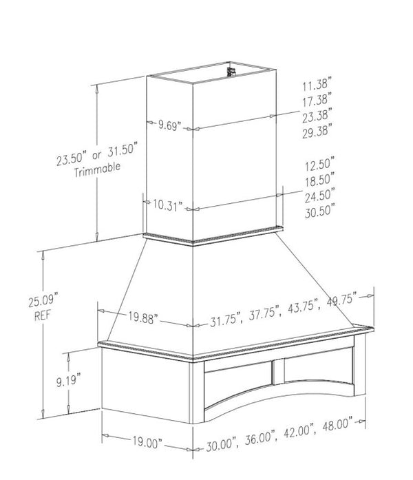 SIGNATURE CRAFTSMAN ARCHED HOOD