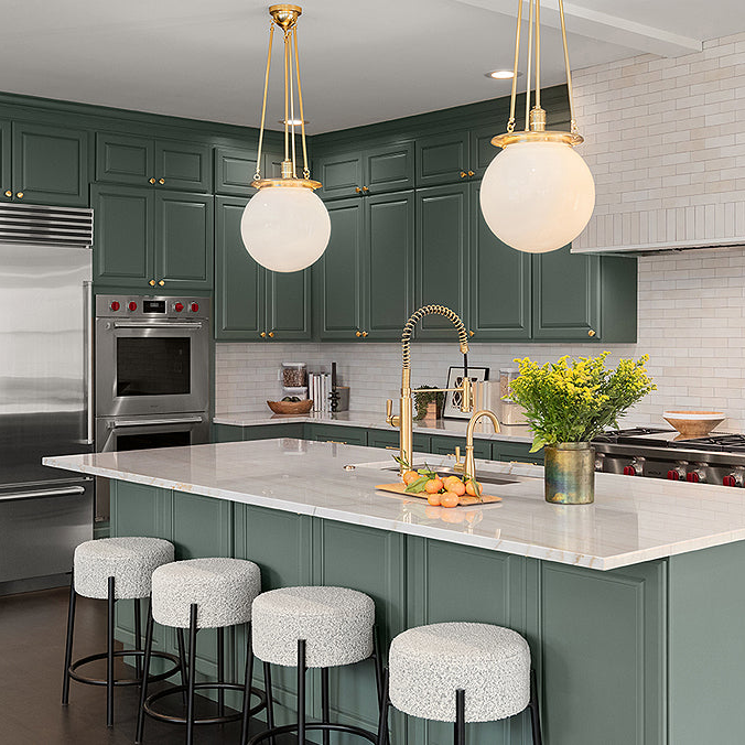 Montpelier Sage Raised Panel Cabinets