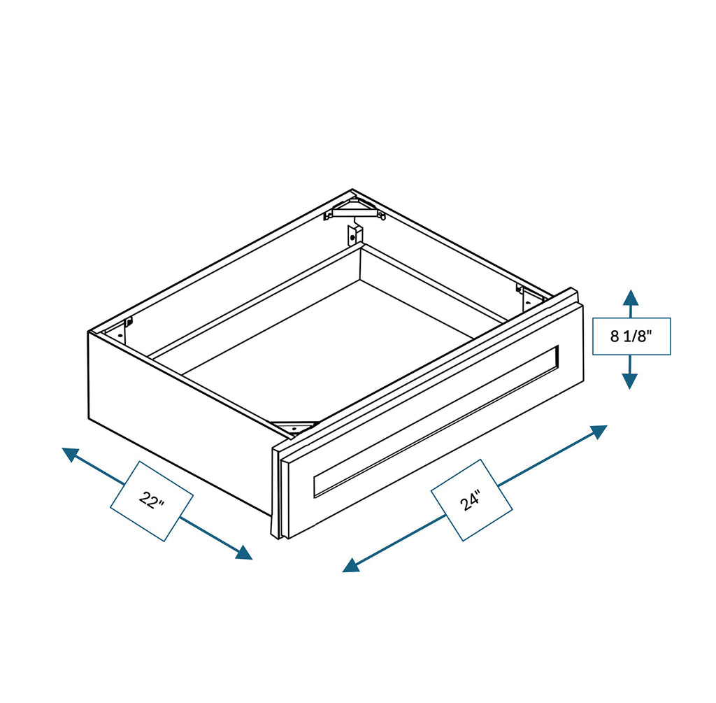Nantucket Bluff Shaker 24 in. Vanity Knee Drawer