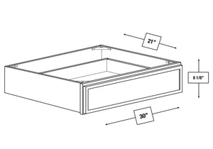 Arctic Mist Slim Shaker 30 in. Vanity Knee Drawer
