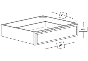 Franklin White Slim Shaker 36 in. Vanity Knee Drawer