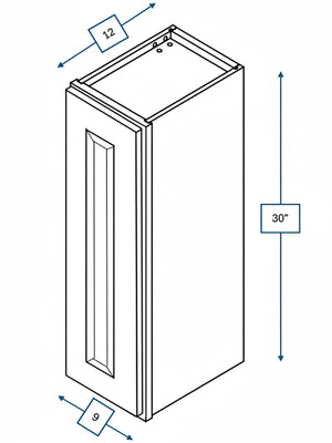 Sea Pines Green Bevel Shaker 9 in. x  30 in. Wall Cabinet