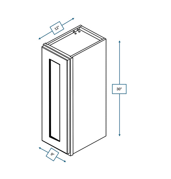 Hampton Pewter 9 in. Wide x 12 in. Deep x 30 in. Tall - Wall Shaker Cabinet