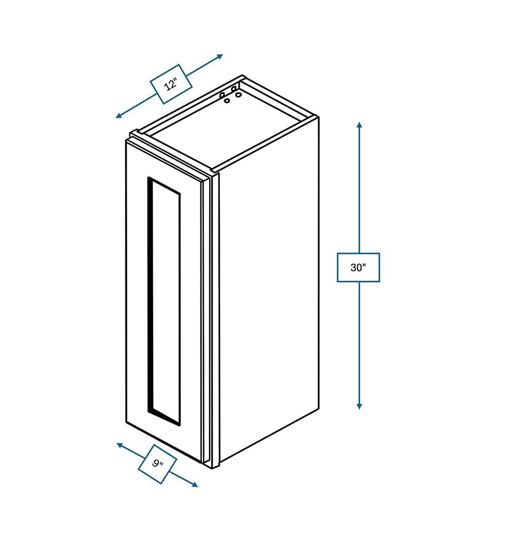 Builder's Pride White 9 in. Wide x 12 in. Deep x 30 in. Tall - Wall Shaker Cabinet