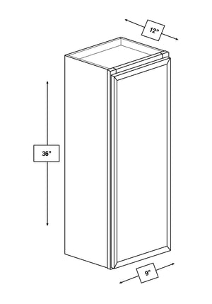 Franklin White Slim Shaker 9 in. x 36 in. Wall Cabinet